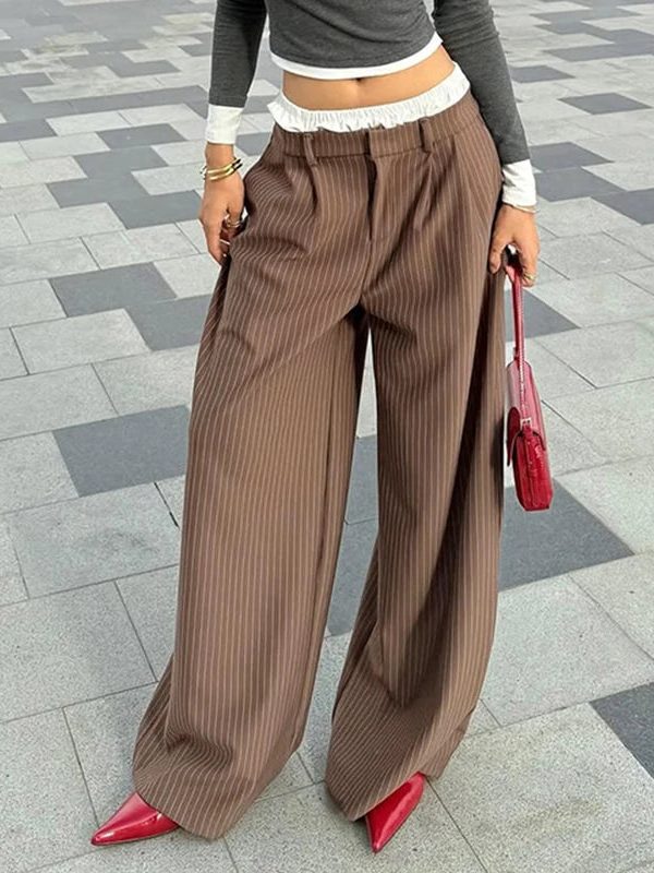 Y2K Pinstripe Baggy Pants