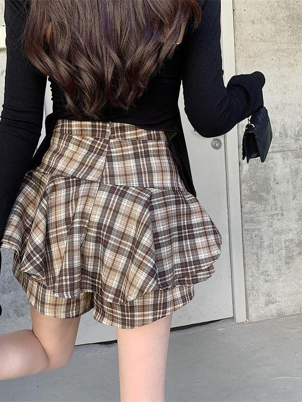 Y2K Plaid Mini Skort