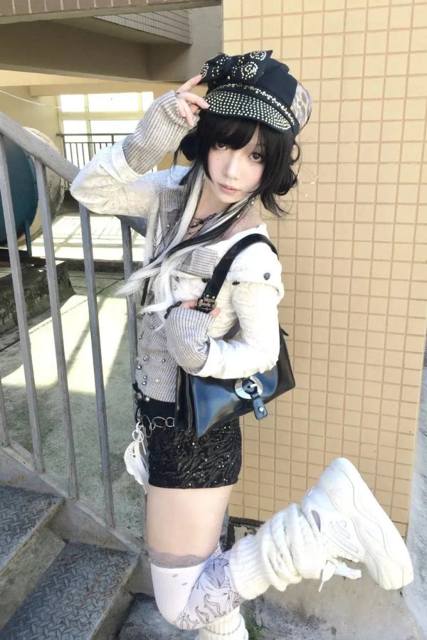 Y2K Rhinestone Layered Cardigan