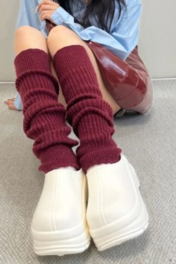Y2K Ribbed Knit Leg Warmers
