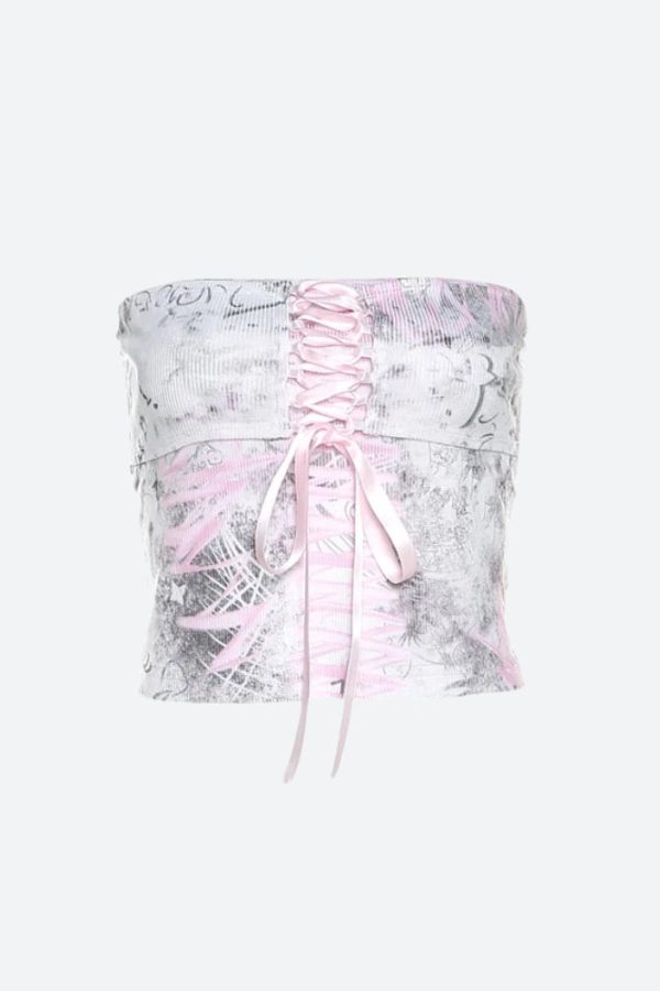 Y2K Ribbon Tube Top