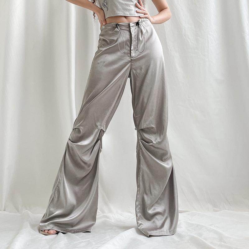 Y2K Satin Wide Leg Pants Y2K Satin Wide Leg Pants