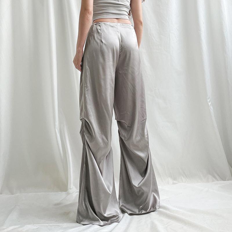 Y2K Satin Wide Leg Pants Y2K Satin Wide Leg Pants