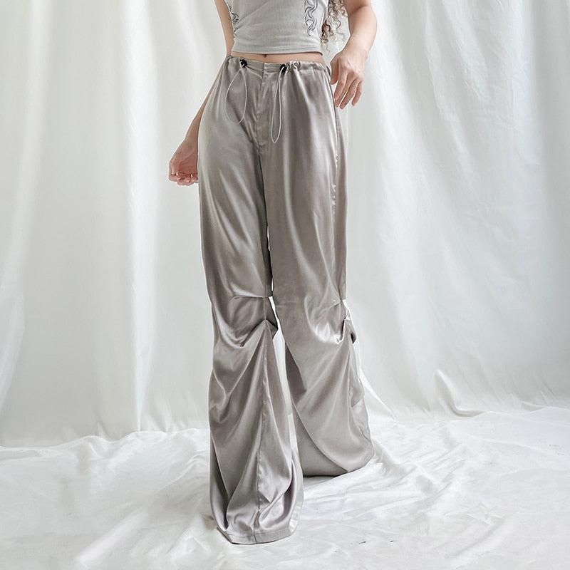 Y2K Satin Wide Leg Pants Y2K Satin Wide Leg Pants