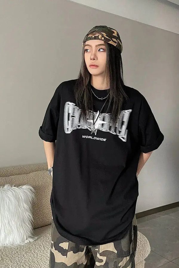 Y2K Shiny Star Worldwide Tee