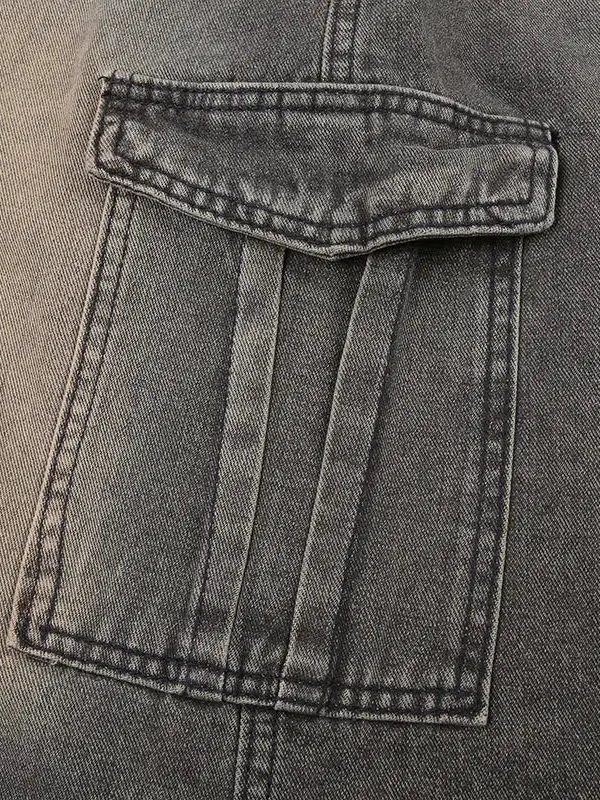 Y2K Side Strap Cargo Maxi Skirt