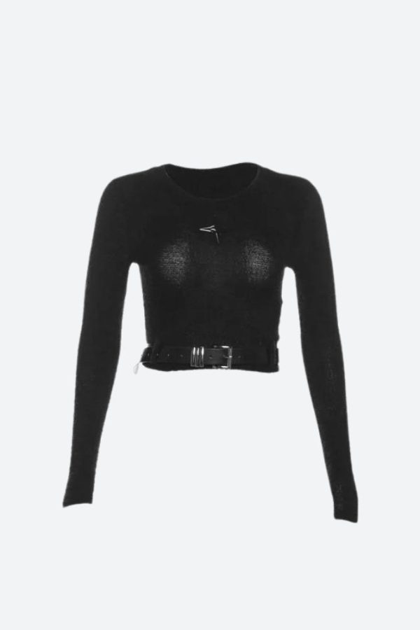 Y2K Star Belted Crop Top