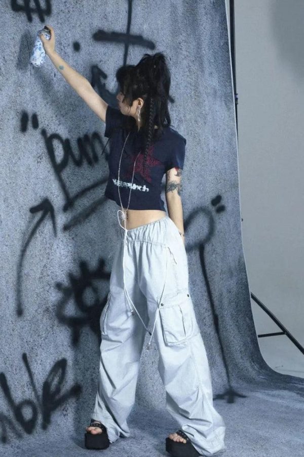 Y2K Star Button-Up Tee