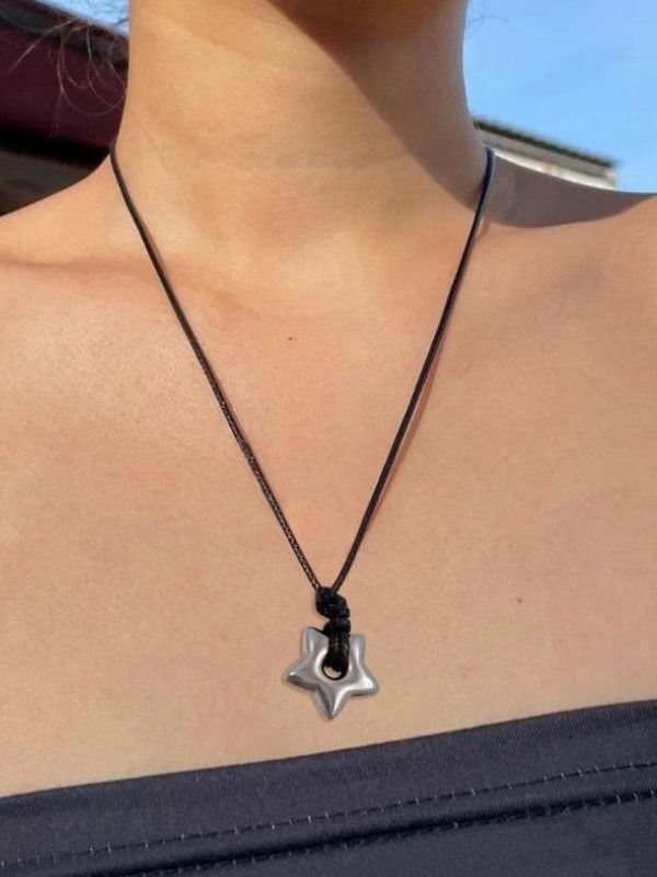 Y2K Star Cord Necklace