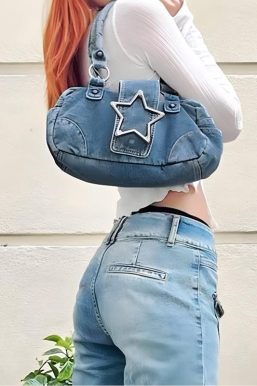 Y2K Star Denim Bag