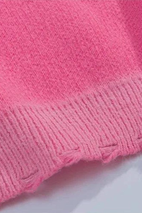 Y2K Star Distressed Sweater