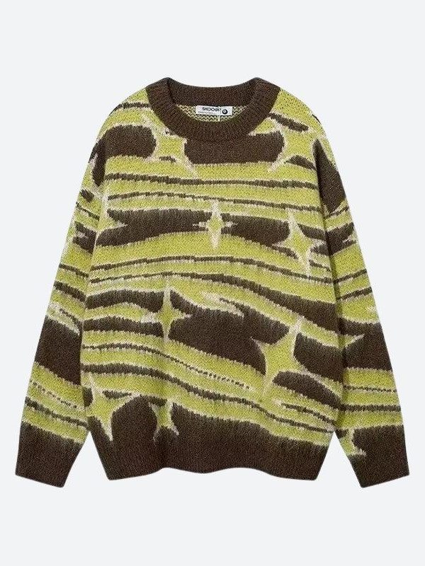 Y2K Star Fluffy Sweater
