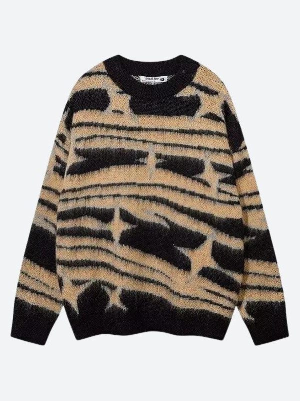 Y2K Star Fluffy Sweater