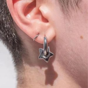 Y2K Star Heart Hoop Earrings