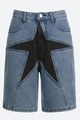 Y2K Star Jean Shorts
