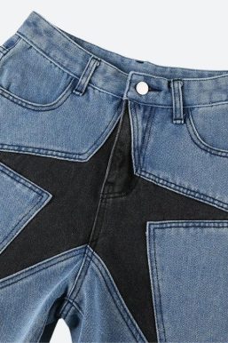Y2K Star Jean Shorts