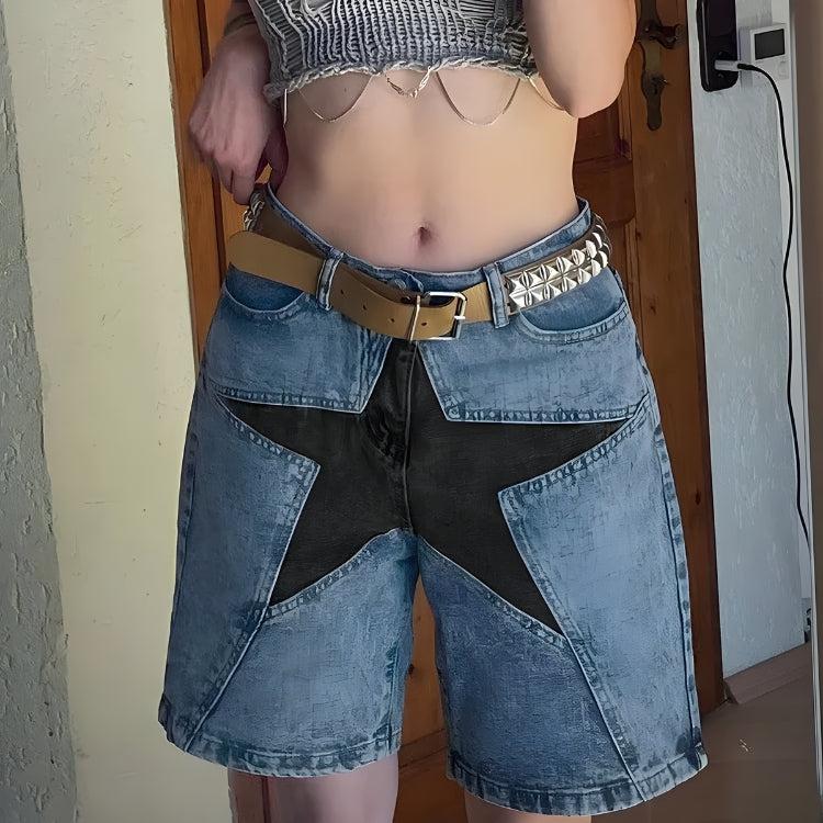 Y2K Star Jean Shorts Y2K Star Jean Shorts