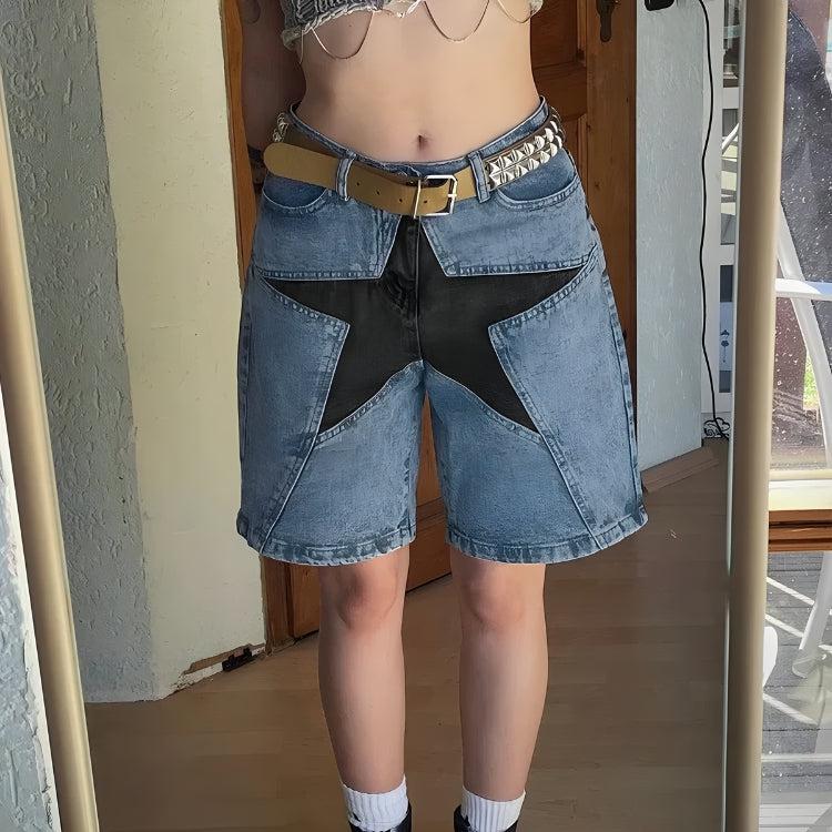 Y2K Star Jean Shorts Y2K Star Jean Shorts