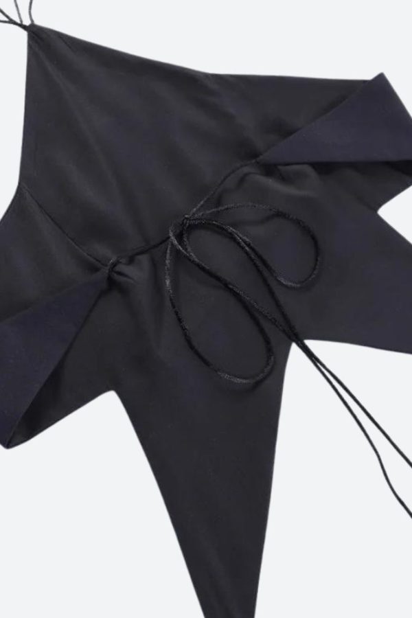 Y2k Star Lace Up Backless Top