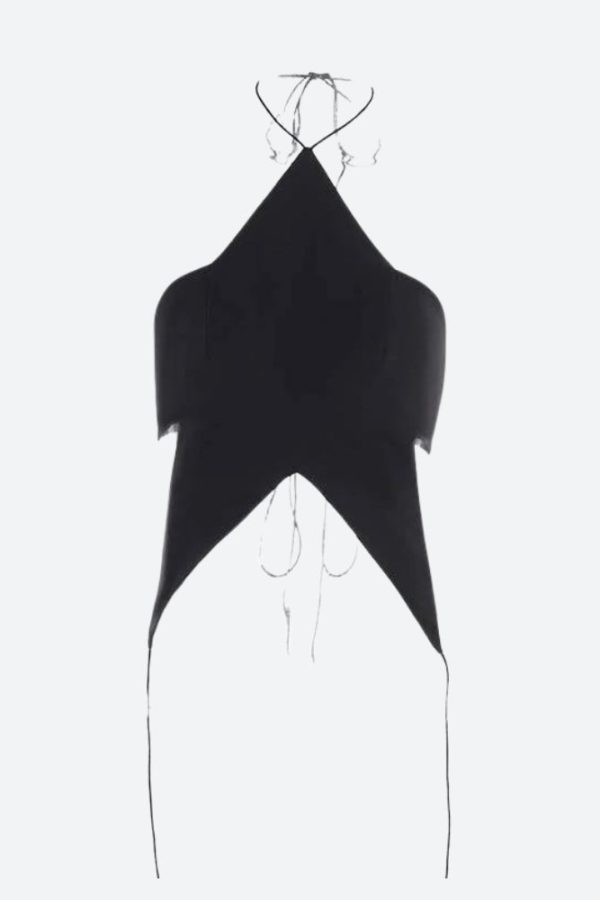 Y2k Star Lace Up Backless Top