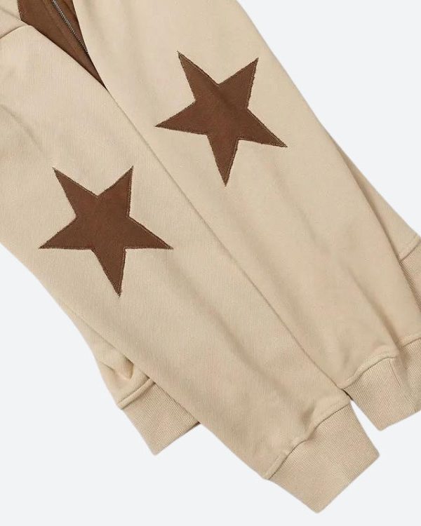 Y2K Star Patch Zip-Up Hoodie