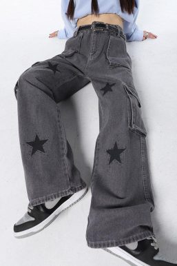 Y2K Star Printed Cargo Pants