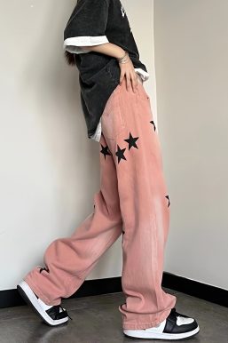 Y2K Star Printed Jeans