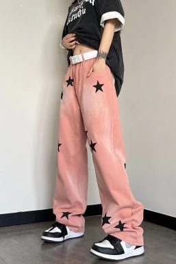 Y2K Star Printed Jeans