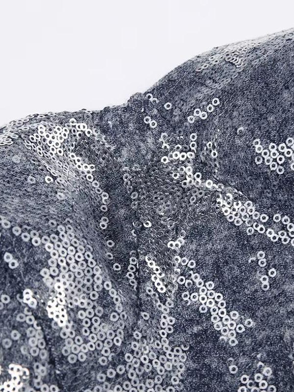 Y2K Star Sequined Crop Top