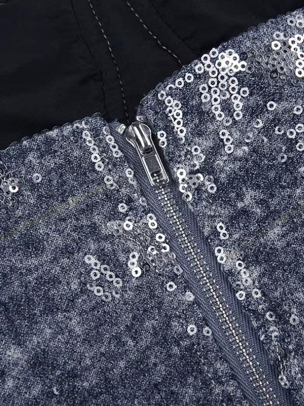 Y2K Star Sequined Crop Top