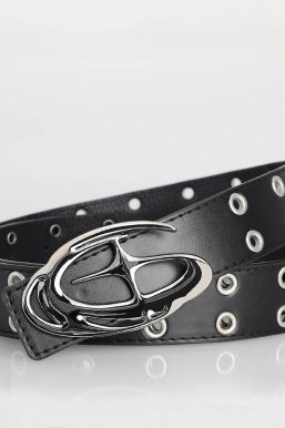 Y2K Star Silver Buckle Belt