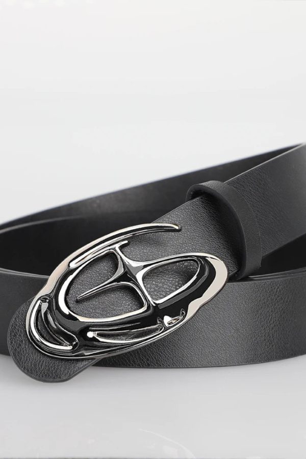 Y2K Star Silver Buckle Belt