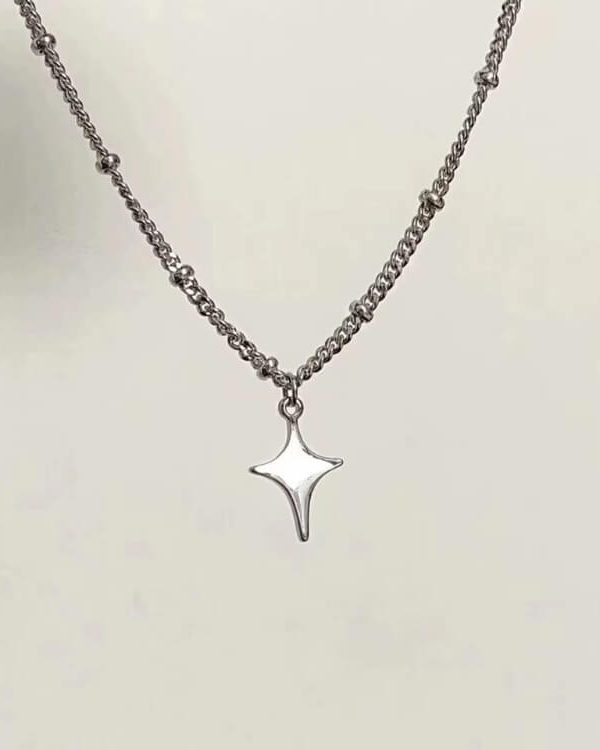 Y2K Star Silver Necklace