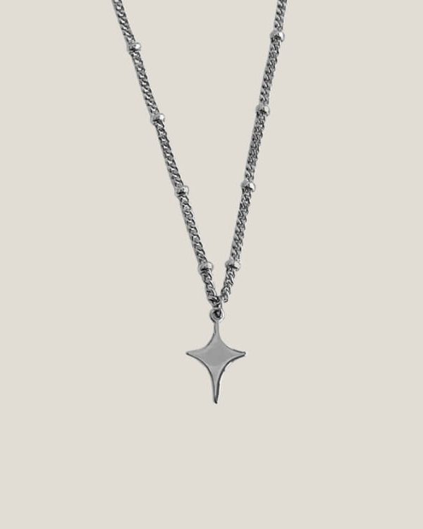 Y2K Star Silver Necklace