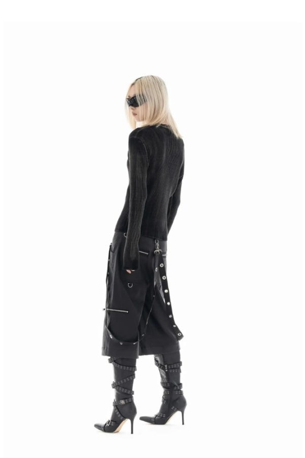 Y2K Star Tall Long Sleeve Corduroy Sweater