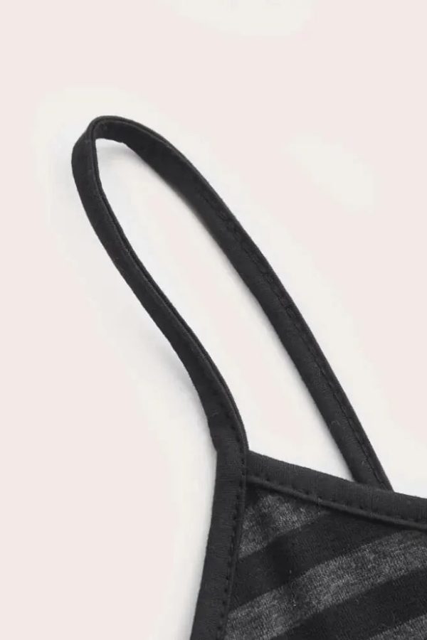 Y2K Striped Button Crop Top