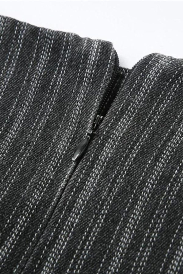 Y2K Striped Lace Up Mini Skirt