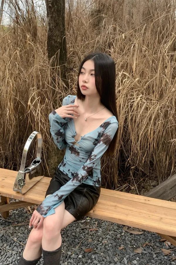 Y2K Tie Dye Sheer Tee