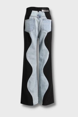 Y2K Wave Panel Jeans