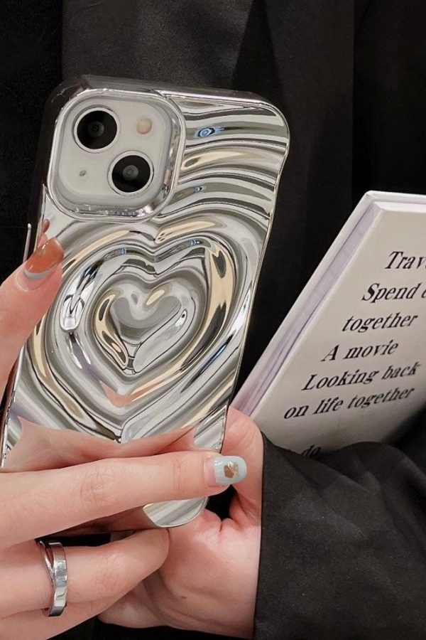 Y2k Wavy Heart iPhone Case