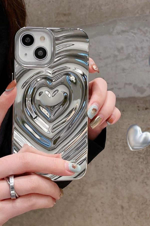 Y2k Wavy Heart iPhone Case