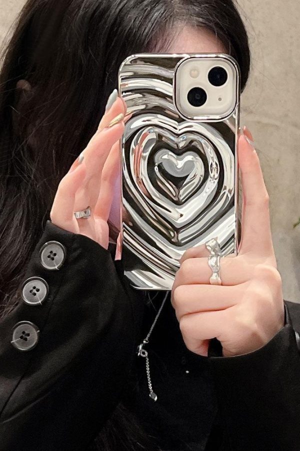 Y2k Wavy Heart iPhone Case