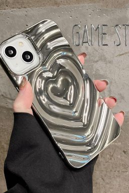 Y2k Wavy Heart iPhone Case