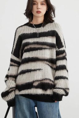Zebra Knitted Sweater