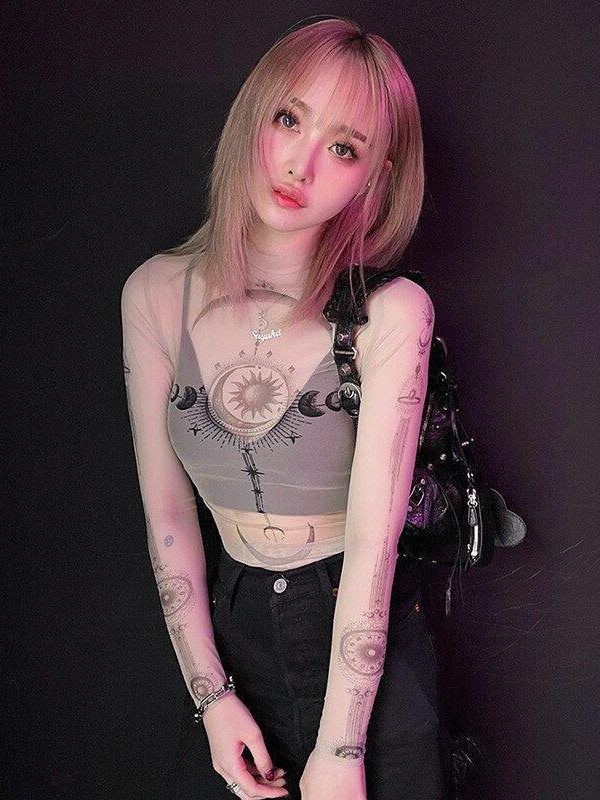 Zodiac Graphic Mesh Top